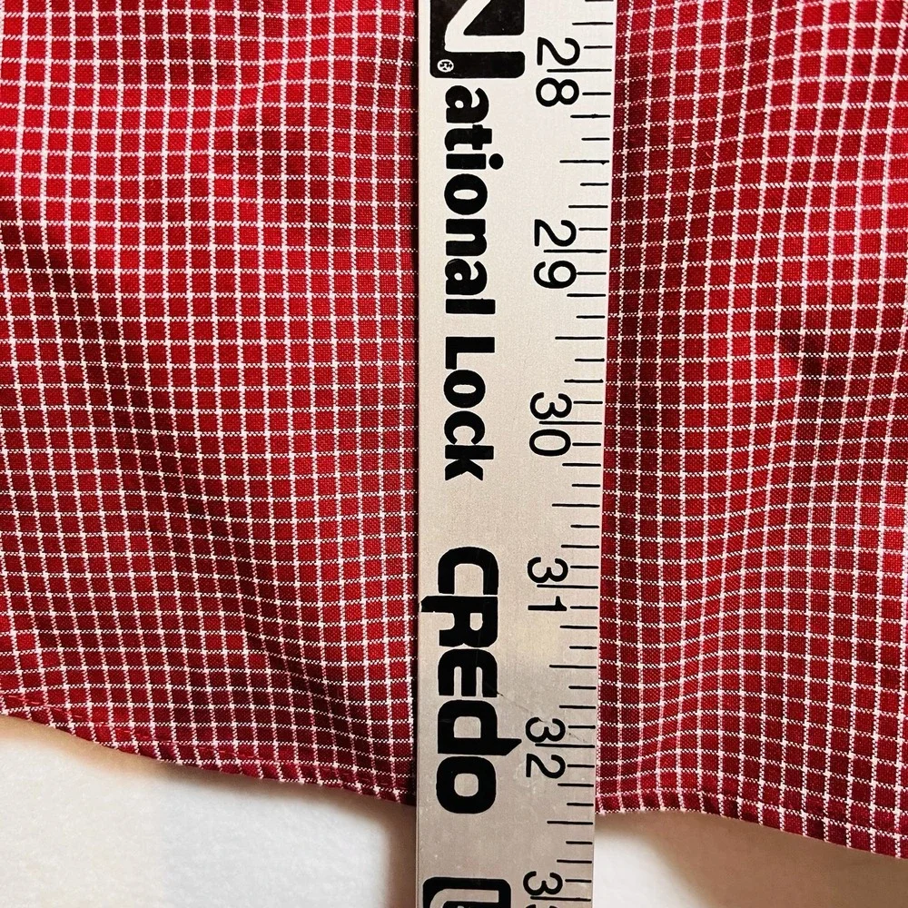 Banana Republic Mens XL Tailored Slim Fit Red Non Iron Cotton Dress‎ Shirt